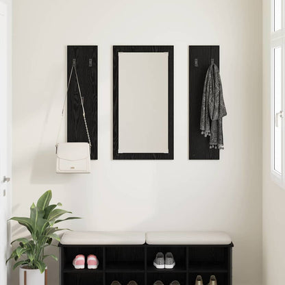 vidaXL Wall-Mounted Coat Rack Wall-Mounted Black Oak 96 x 1.5 x 90 cm 4