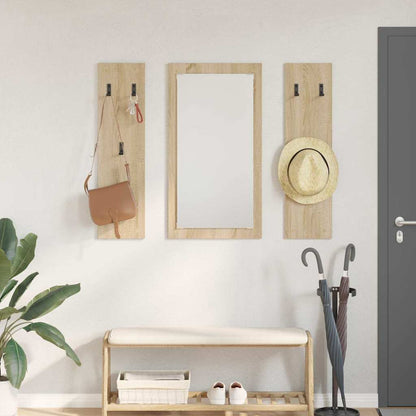 vidaXL Wall-Mounted Coat Rack Wall-Mounted Sonoma Oak 96 x 1.5 x 90 cm 1