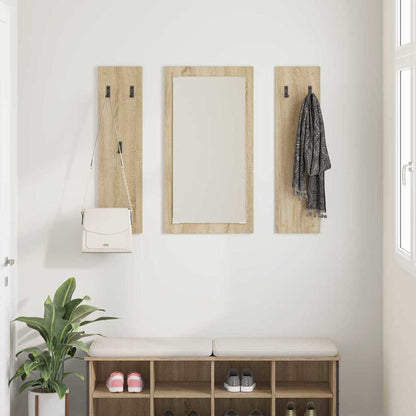 vidaXL Wall-Mounted Coat Rack Wall-Mounted Sonoma Oak 96 x 1.5 x 90 cm 4