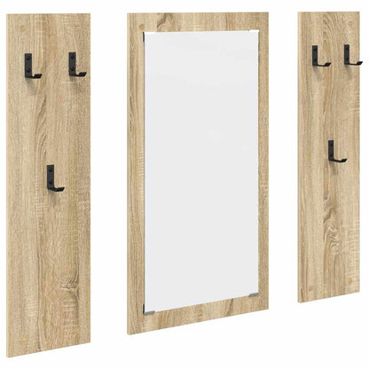 vidaXL Wall-Mounted Coat Rack Wall-Mounted Sonoma Oak 96 x 1.5 x 90 cm 2