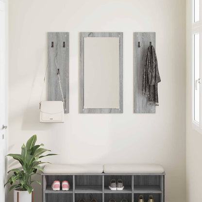 vidaXL Wall-Mounted Coat Rack Wall-Mounted Grey Sonoma Engineered wood 4