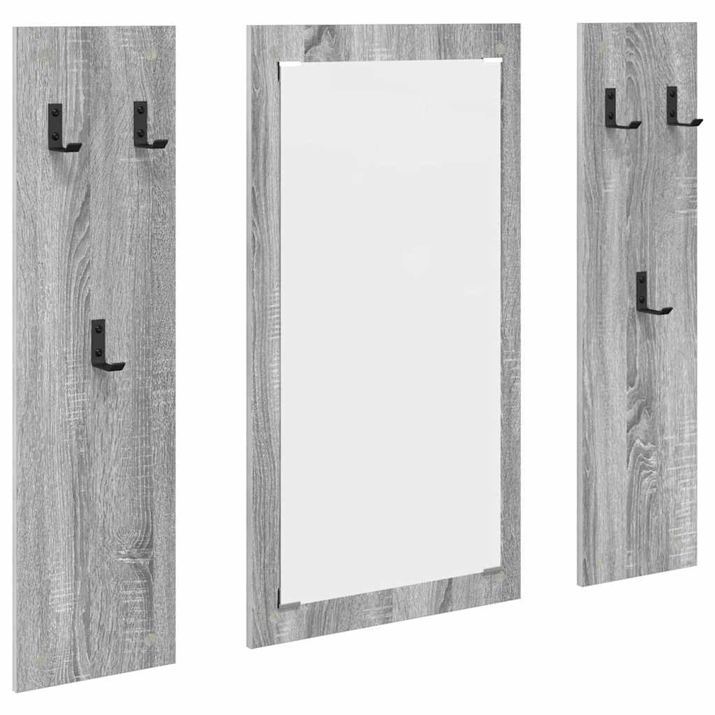 vidaXL Wall-Mounted Coat Rack Wall-Mounted Grey Sonoma Engineered wood 2