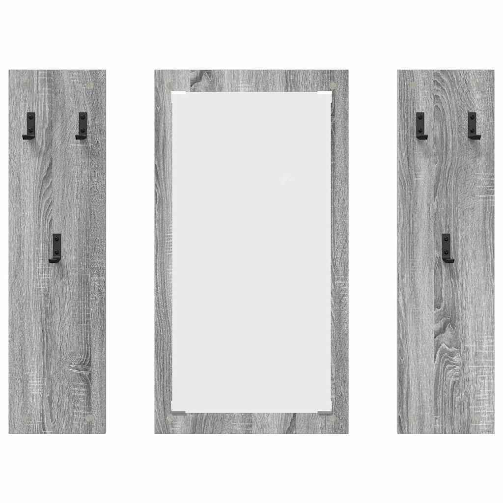 vidaXL Wall-Mounted Coat Rack Wall-Mounted Grey Sonoma Engineered wood 5