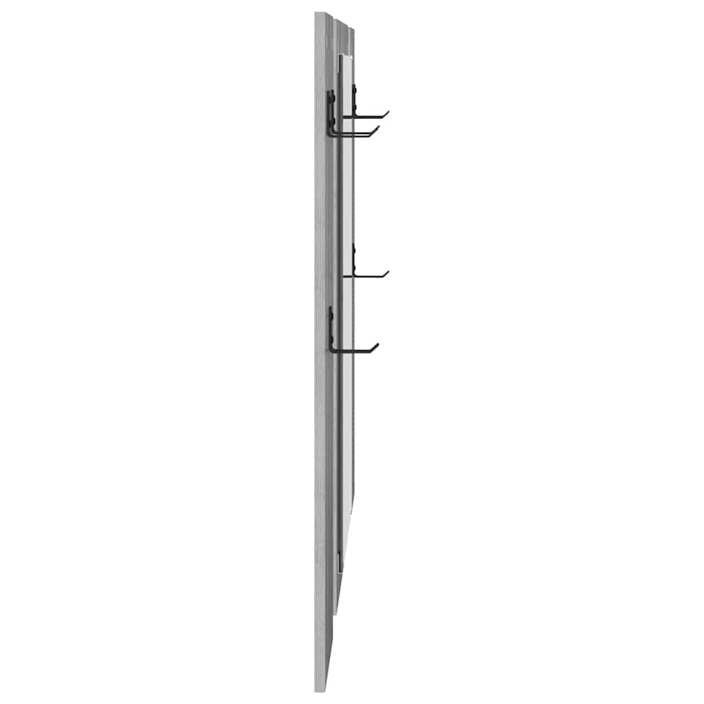 vidaXL Wall-Mounted Coat Rack Wall-Mounted Grey Sonoma Engineered wood 6