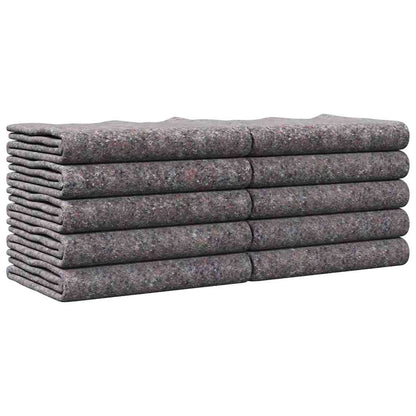 vidaXL Moving Blankets 10 pcs Grey 150 x 200 cm Fabric 2