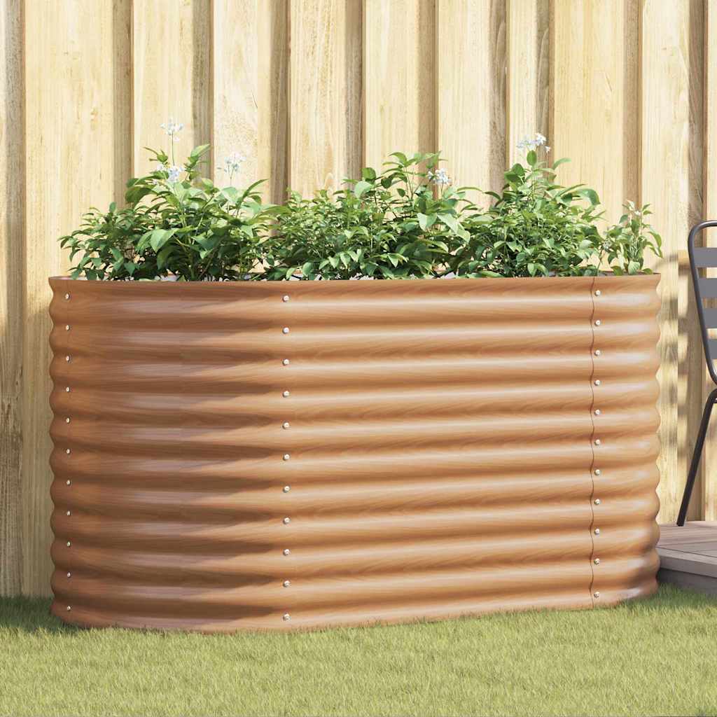 vidaXL Raised Bed Brown 160 x 80 x 81 cm Steel 1