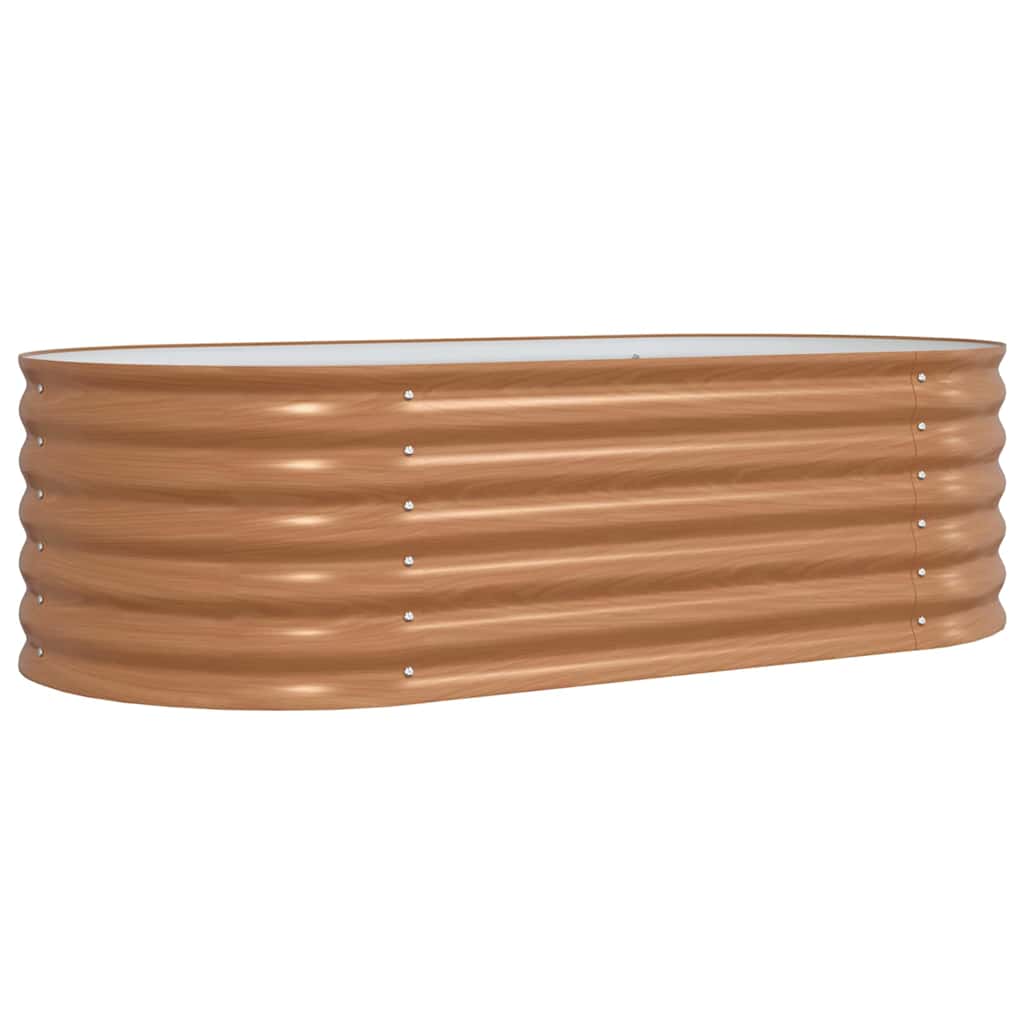 Raised Bed 160 x 80 x 44 cm Steel Height 44 cm Width 160 cm Wood look