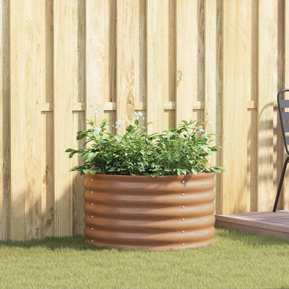 vidaXL Raised Bed Brown 80 x 80 x 44 cm Steel 1
