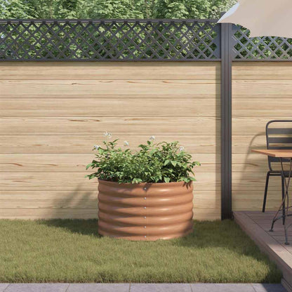 vidaXL Raised Bed Brown 80 x 80 x 44 cm Steel 4