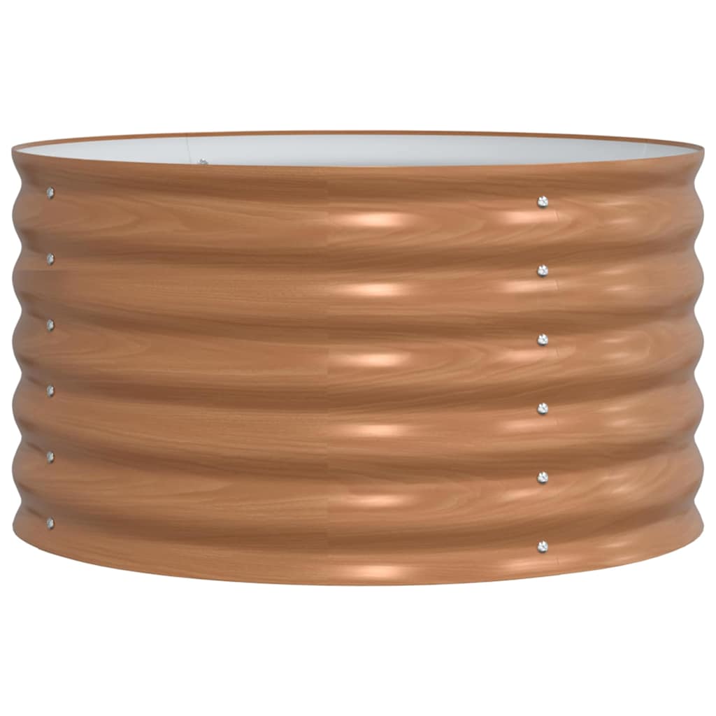 vidaXL Raised Bed Brown 80 x 80 x 44 cm Steel 2