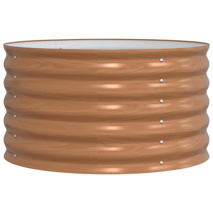 vidaXL Raised Bed Brown 80 x 80 x 44 cm Steel 2