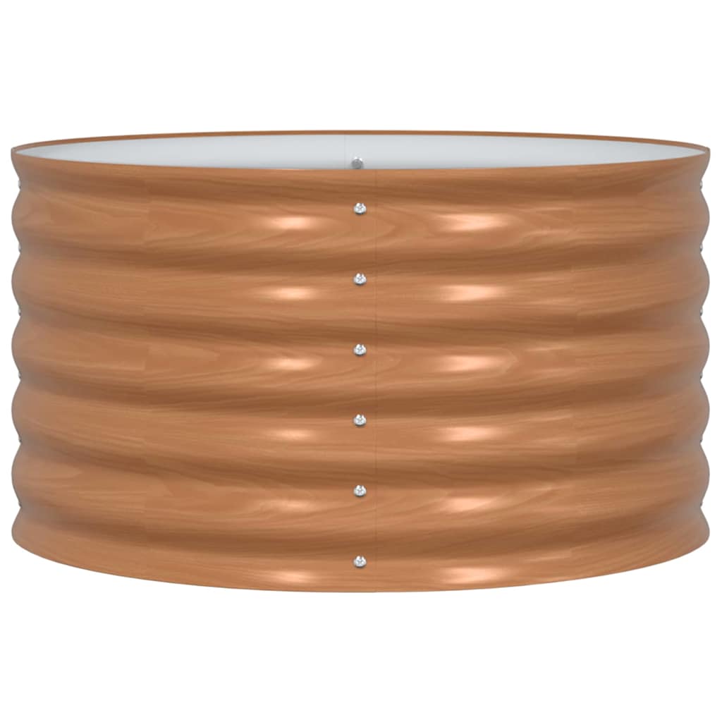 vidaXL Raised Bed Brown 80 x 80 x 44 cm Steel 5