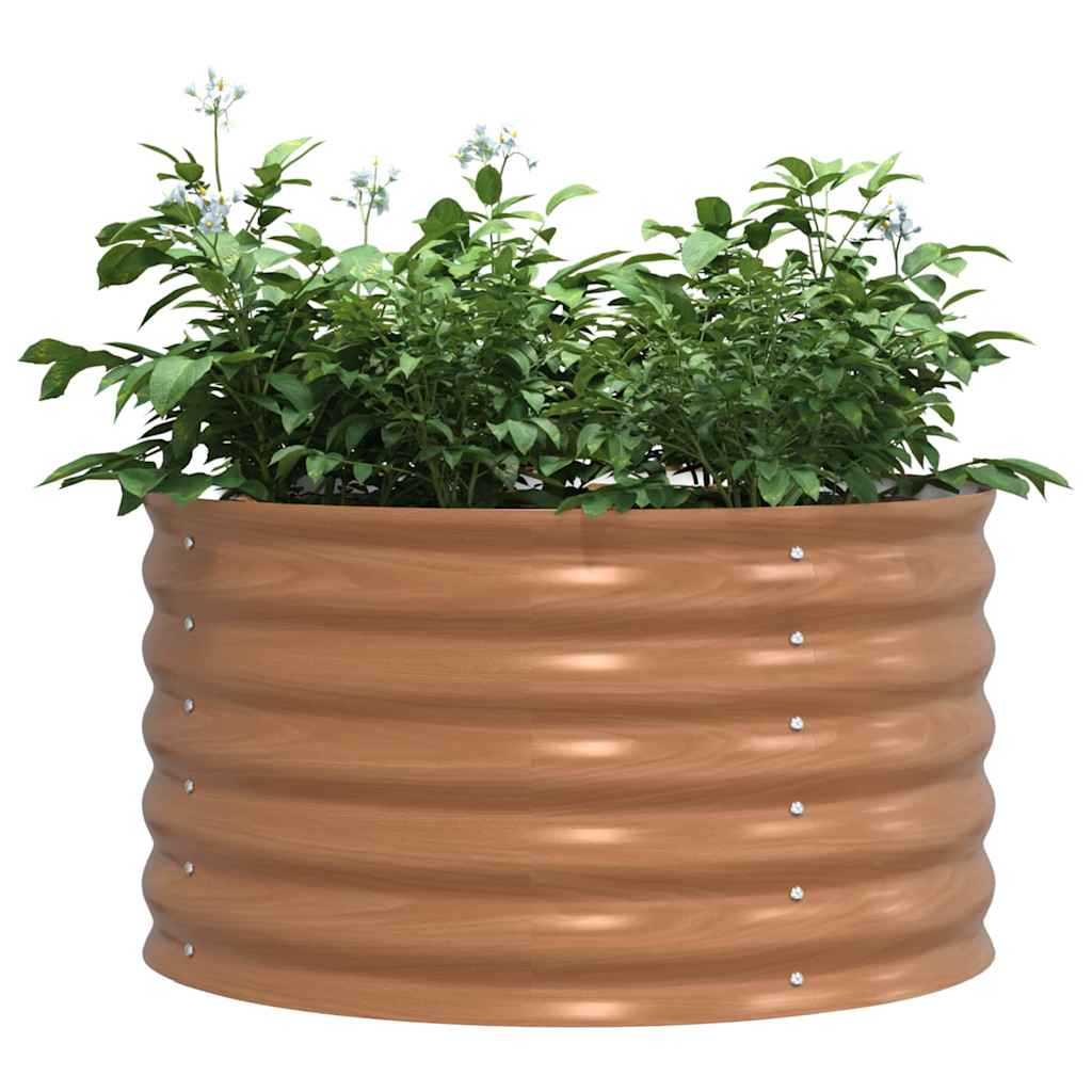 vidaXL Raised Bed Brown 80 x 80 x 44 cm Steel 3