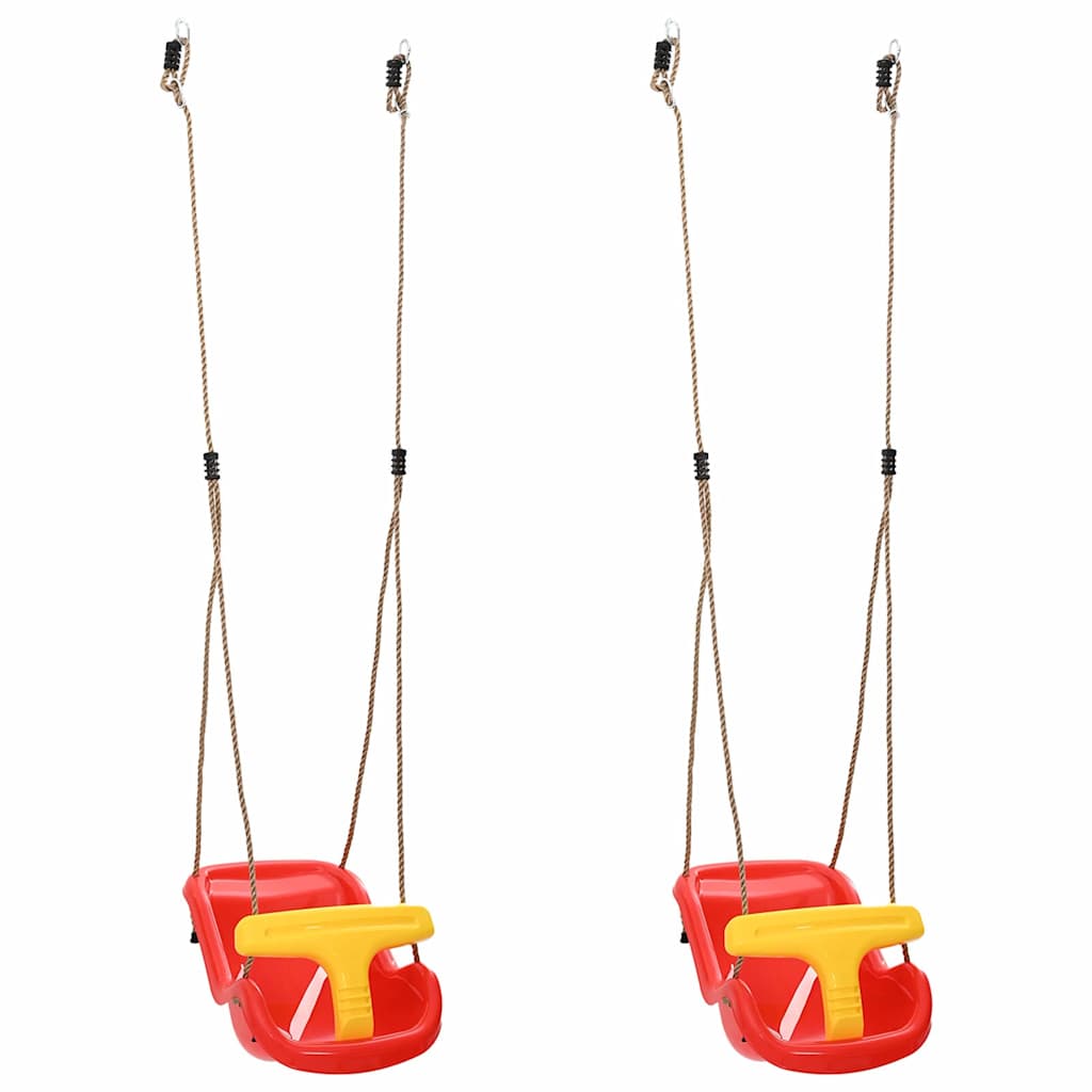 vidaXL Baby Swing 2 pcs Red 36 x 43 x 42 cm Plastic 2