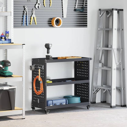 vidaXL Tool Trolley Anthracite 75 x 35 x 73 cm Cold-rolled Steel 1