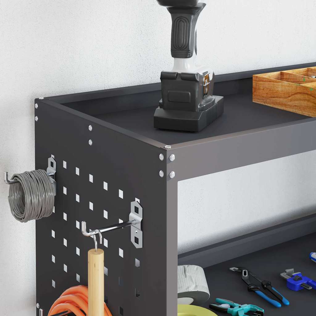 vidaXL Tool Trolley Anthracite 75 x 35 x 73 cm Cold-rolled Steel 4