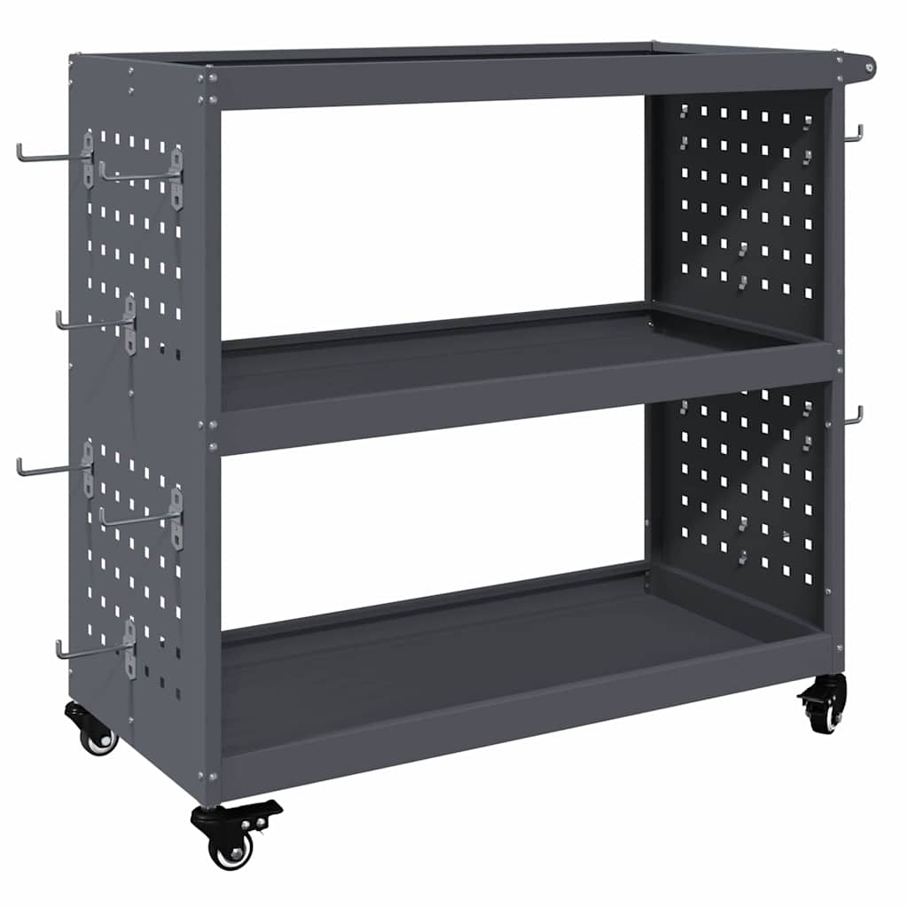 vidaXL Tool Trolley Anthracite 75 x 35 x 73 cm Cold-rolled Steel 2