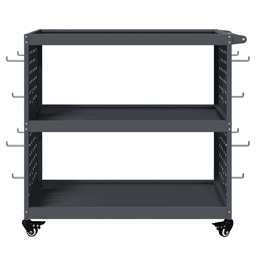 vidaXL Tool Trolley Anthracite 75 x 35 x 73 cm Cold-rolled Steel 5