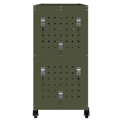 vidaXL Tool Trolley Olive Green 75 x 35 x 73 cm Cold-rolled Steel 6