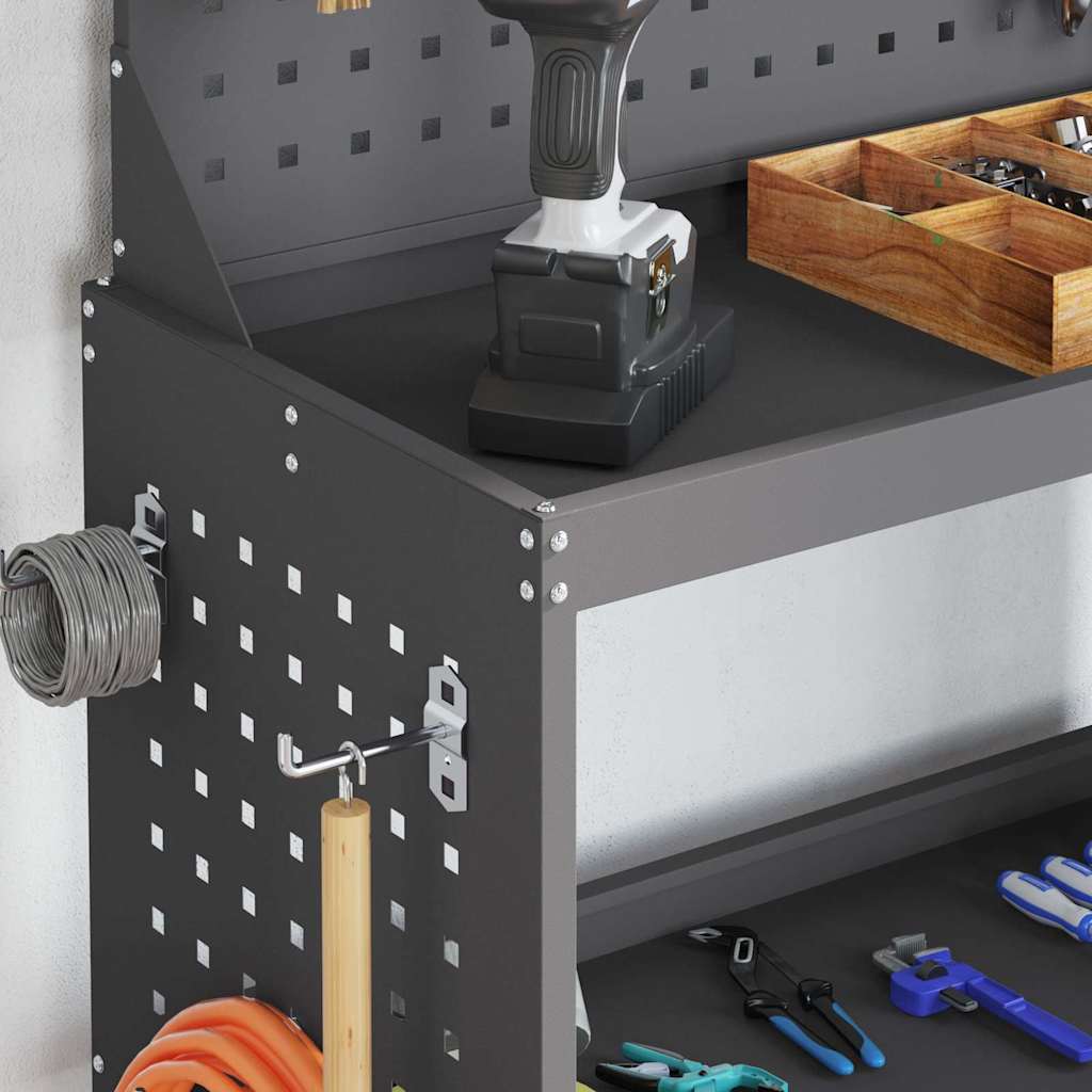 vidaXL Tool Trolley Black 65 x 35 x 111 cm Cold-rolled Steel 4