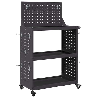 vidaXL Tool Trolley Black 65 x 35 x 111 cm Cold-rolled Steel 2