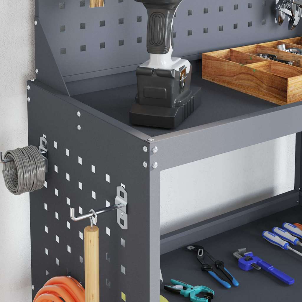 vidaXL Tool Trolley Anthracite 65 x 35 x 111 cm Cold-rolled Steel 4