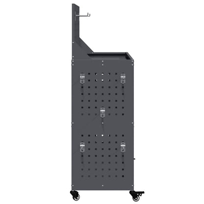 vidaXL Tool Trolley Anthracite 65 x 35 x 111 cm Cold-rolled Steel 6