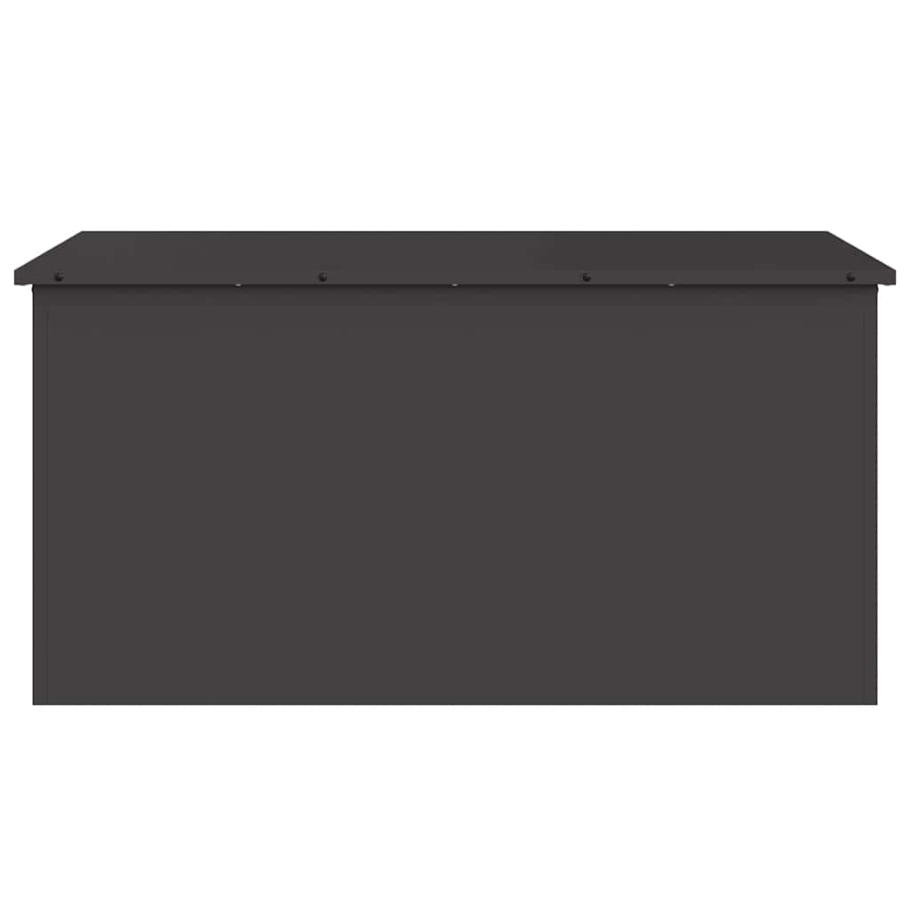 Garden Storage Cushion Box Galvanised Steel 100 x 50.5 x 50 cm Black