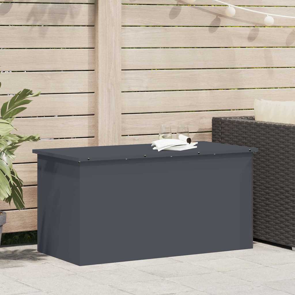 Garden Storage Cushion Box Galvanised Steel 100 x 50.5 x 50 cm Anthracite
