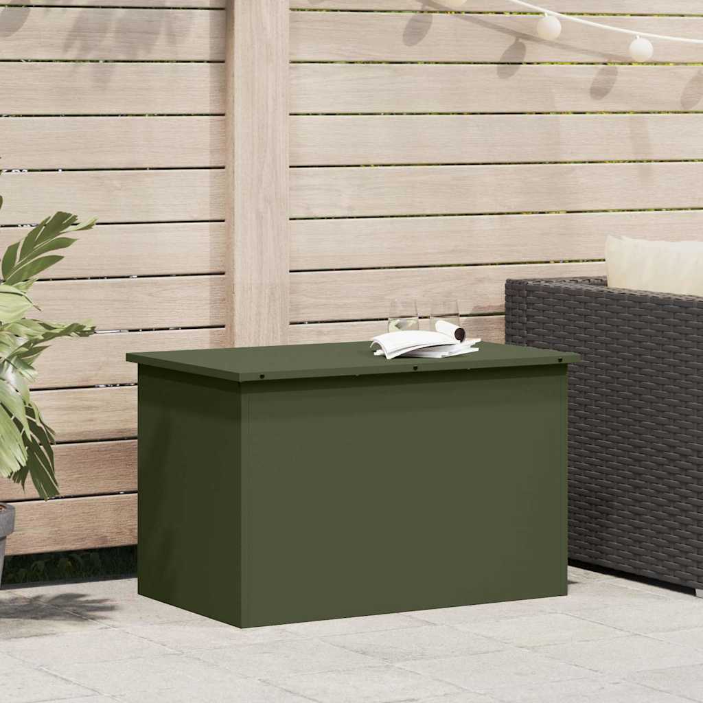 vidaXL Garden Storage Cushion Box Galvanised Steel 80 x 50.5 x 50 cm
