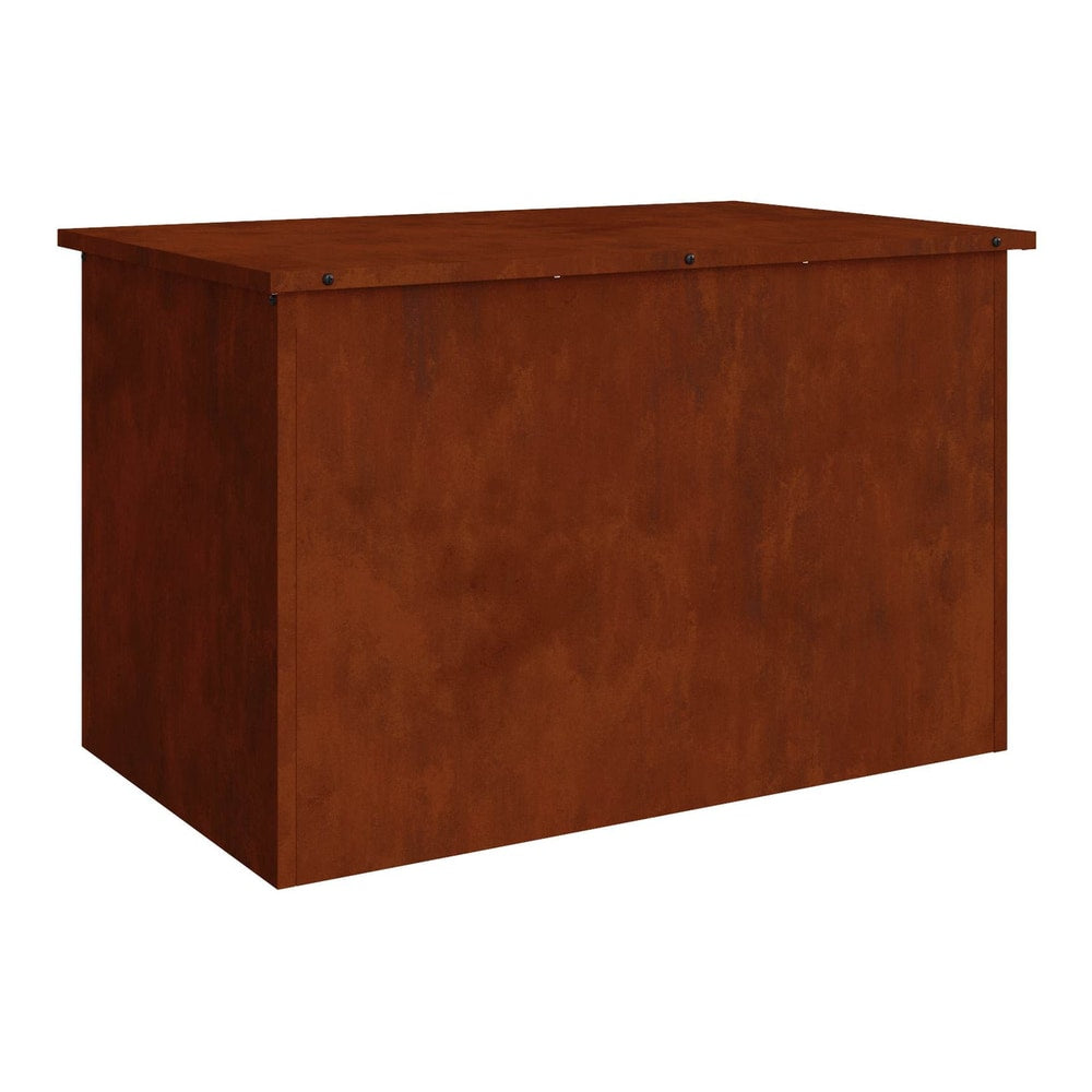 Garden Storage Cushion Box Galvanised Steel 80 x 50.5 x 50 cm Weathering steel