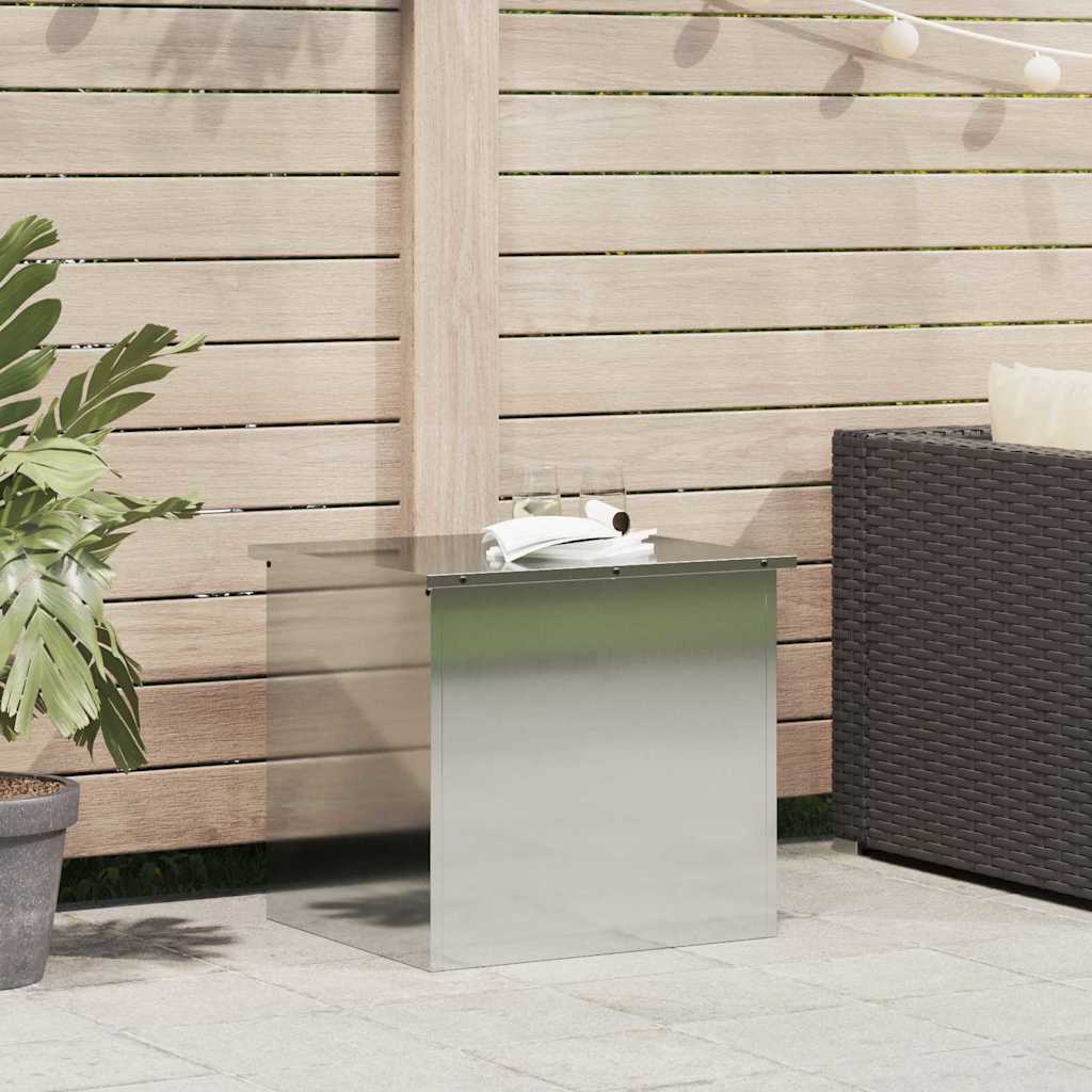 vidaXL Garden Storage Cushion Box Galvanised Steel 55 x 50.5 x 50 cm 1