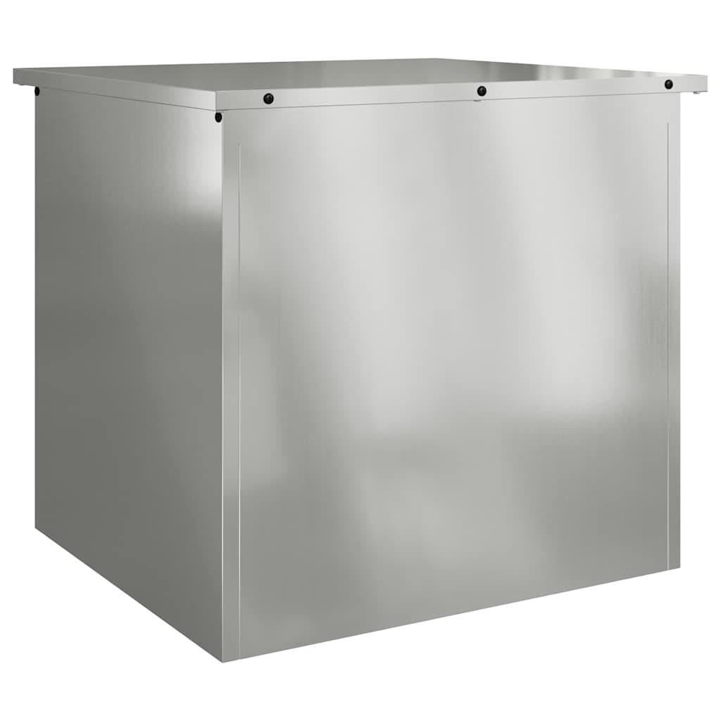 vidaXL Garden Storage Cushion Box Galvanised Steel 55 x 50.5 x 50 cm 2