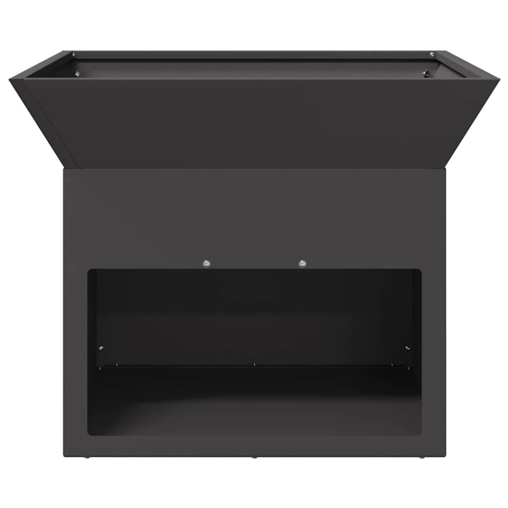 vidaXL Fire Pit Black 50 x 50 x 40 cm Steel 5