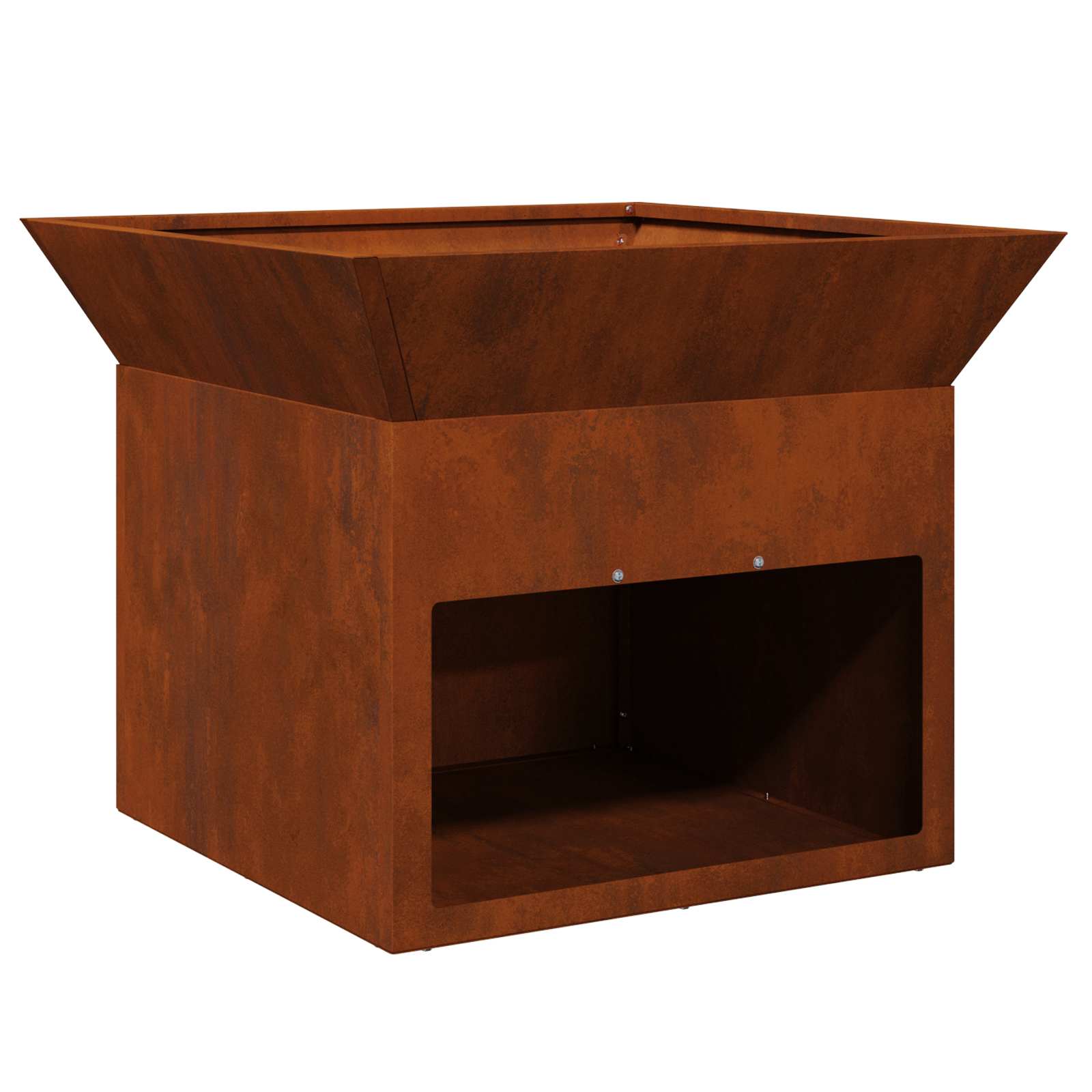 vidaXL Fire Pit Rusty 50 x 50 x 40 cm Weathering steel 5