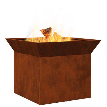 vidaXL Fire Pit Rusty 50 x 50 x 40 cm Weathering steel 3