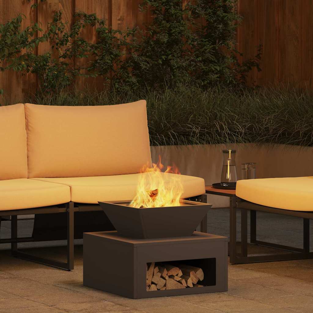 vidaXL Fire Pit 50 x 50 x 40 cm Steel