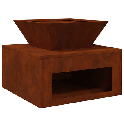 vidaXL Fire Pit Rusty 50 x 50 x 40 cm 5