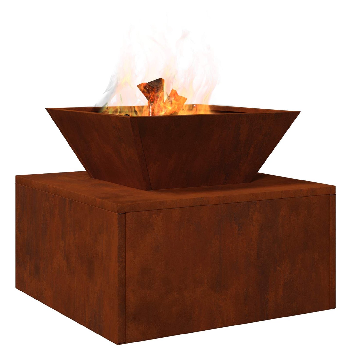 vidaXL Fire Pit Rusty 50 x 50 x 40 cm 3