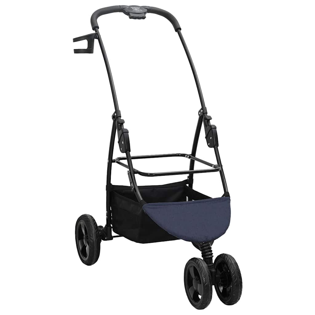 vidaXL Folding Pet Stroller Adjustable Blue 78 x 54 x 101 cm Polyester 5
