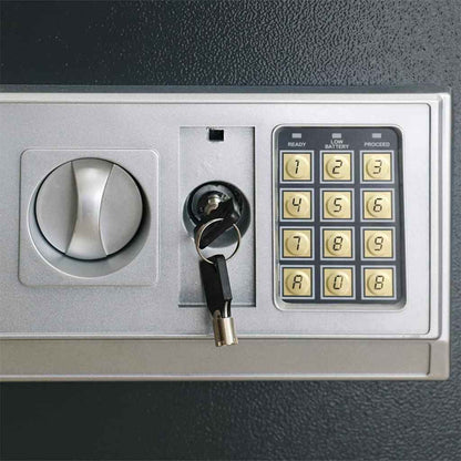 Digital Safe with Lock Dark grey Steel 35 cm 25 cm 25 cm