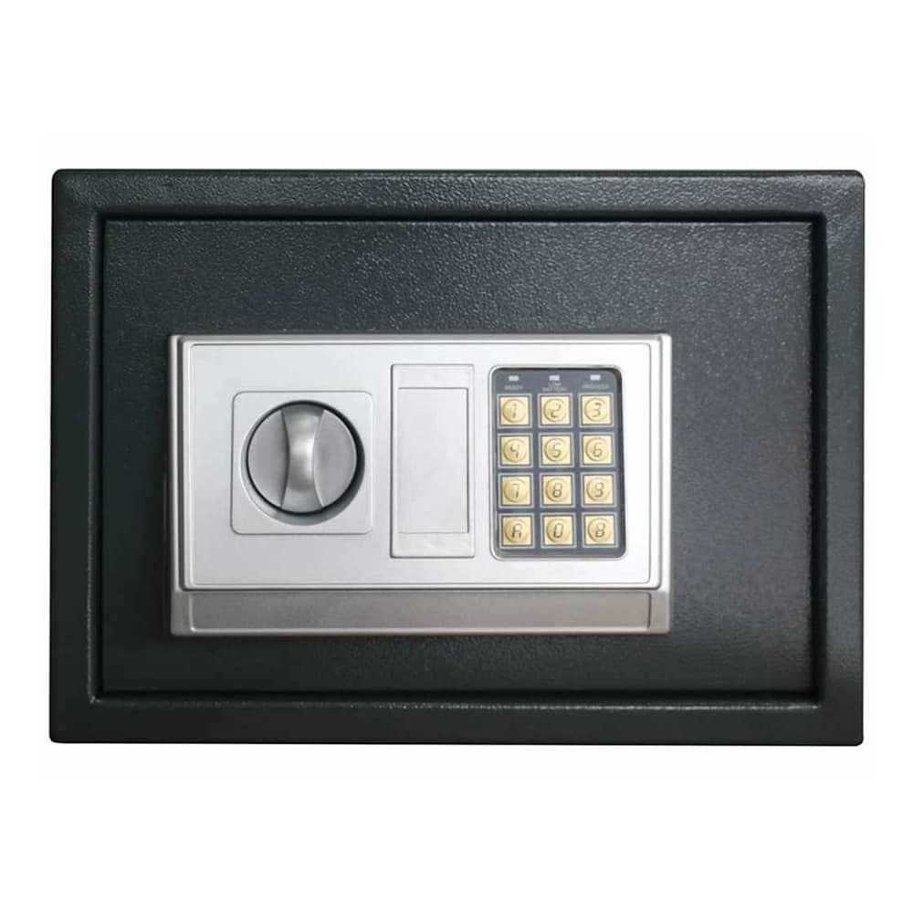 Digital Safe with Lock Dark grey Steel 35 cm 25 cm 25 cm