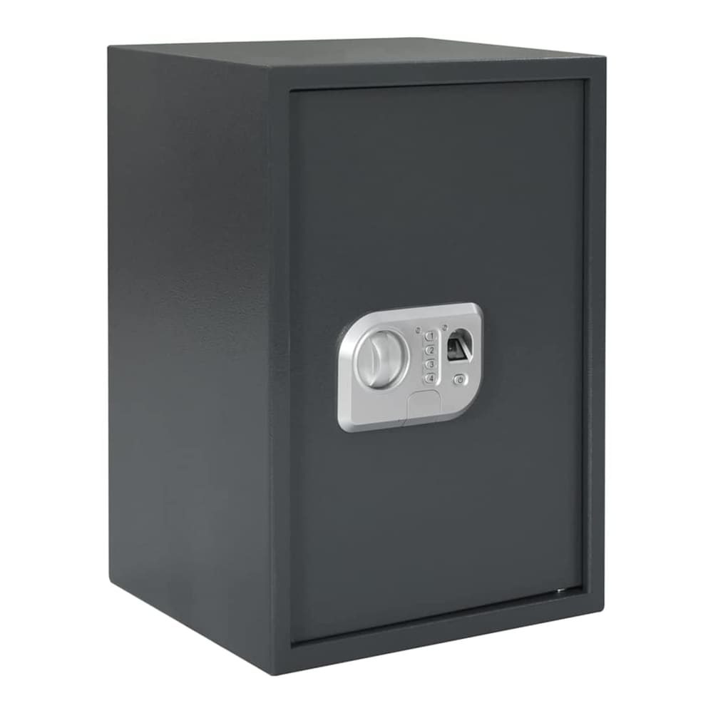 Digital Safe with Fingerprint Dark Grey 31 cm 50 cm 35 cm