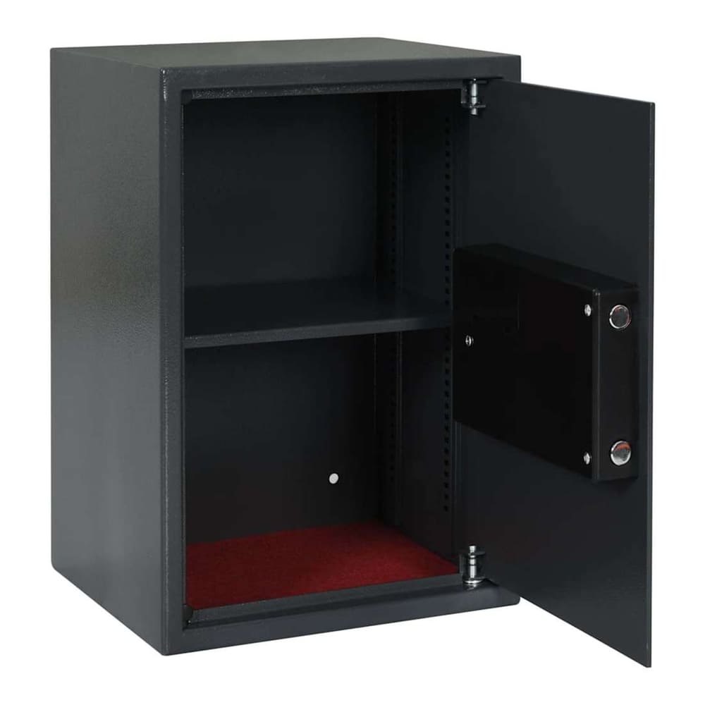 Digital Safe with Fingerprint Dark Grey 31 cm 50 cm 35 cm