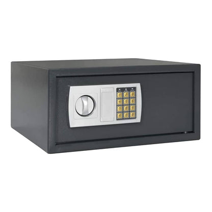 Digital Safe with Lock Dark grey Steel 42 cm 20 cm 37 cm