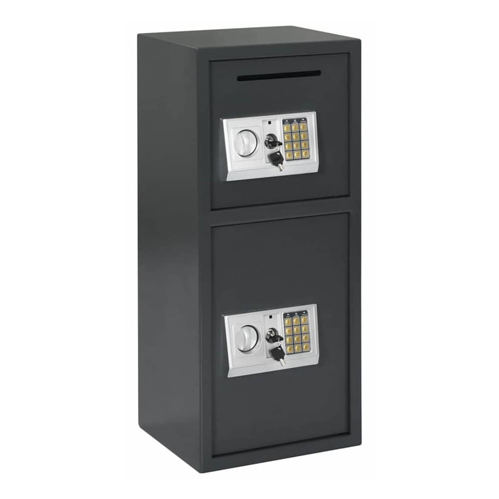 Digital Safe with Lock Dark grey Steel 35 cm 80 cm 31 cm