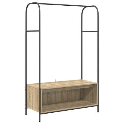 vidaXL Clothes Rack Brown Oak 100 x 44 x 160 cm Engineered Wood 2