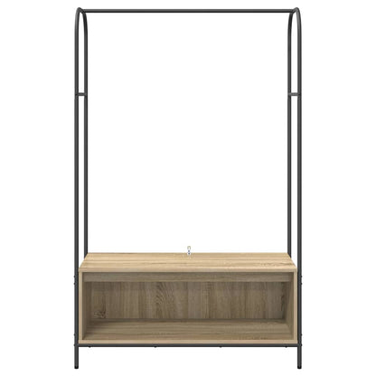 vidaXL Clothes Rack Brown Oak 100 x 44 x 160 cm Engineered Wood 5