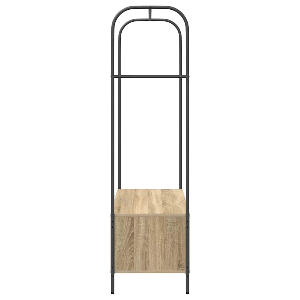 vidaXL Clothes Rack Brown Oak 100 x 44 x 160 cm Engineered Wood 6