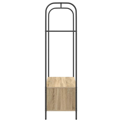 vidaXL Clothes Rack Brown Oak 100 x 44 x 160 cm Engineered Wood 6